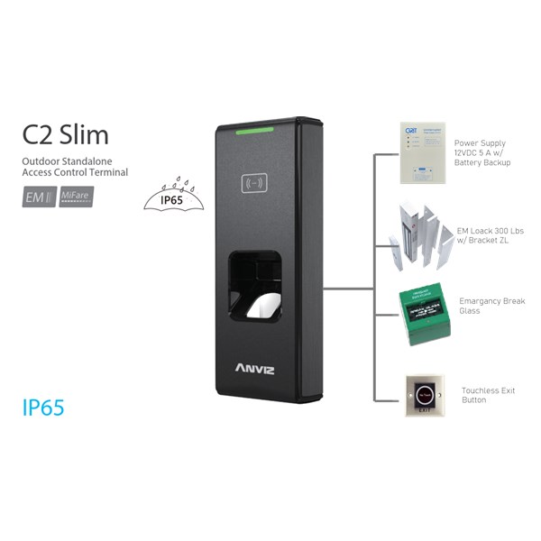 C2 Slim (HID Version) Fingerprint & Card Access Control Terminal C2 Slim (HID Version) Fingerprint & Card Access Control Terminal